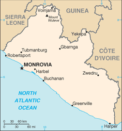Small Liberia Map